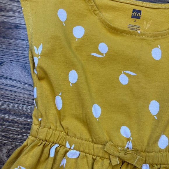 Tea Collection Girls Hi Lo Fruit Print Elastic Waistband Sleeveless Dress Size 3 - Picture 2 of 11